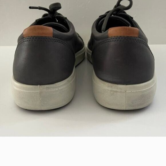 Ecco Men's Soft 7 Leather Lace-Up Sneakers Minimalist Quiet Luxury EU 47 US 13 - Picture 11 of 12